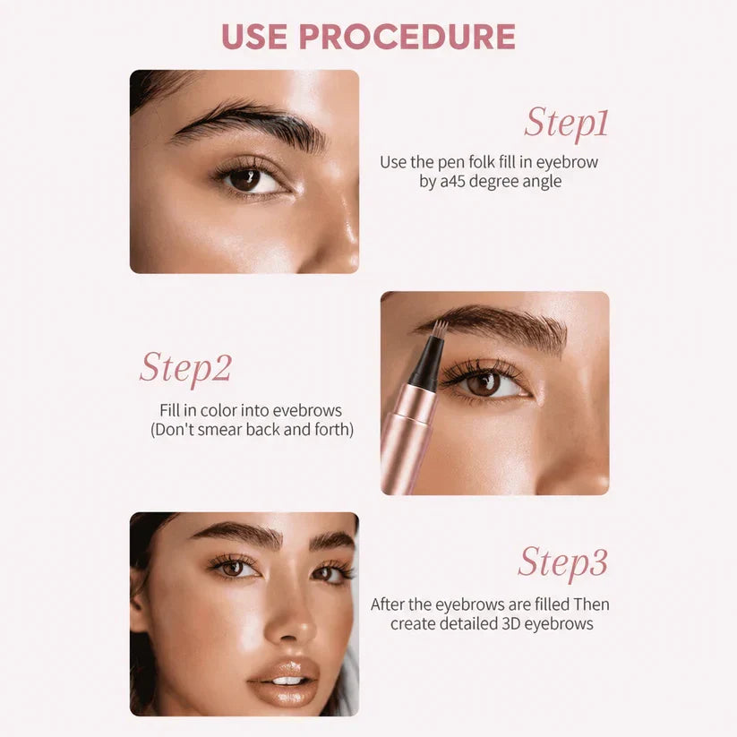 Waterproof Micro-Fork Eyebrow Pencil waterproof wear